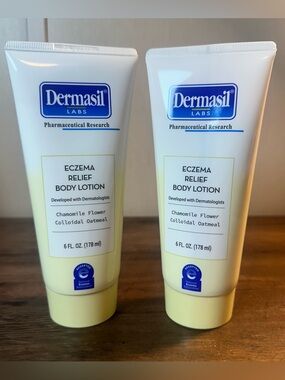 Dermasil Eczema Relief Moisturizing Body Lotion Chamomile & Oatmeal 2pc New